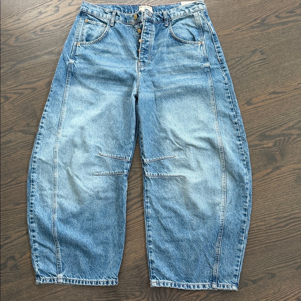 We the free good luck mid rise  barrel jeans 32 - Picture 4 of 7